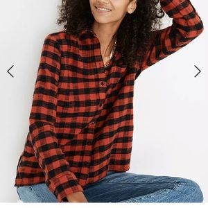 Madewell red flannel shirt